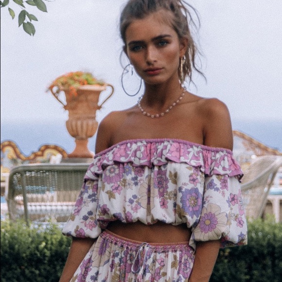 Spell Tops - Spell & the Gypsy Buttercup Crop Peasant Top XXL